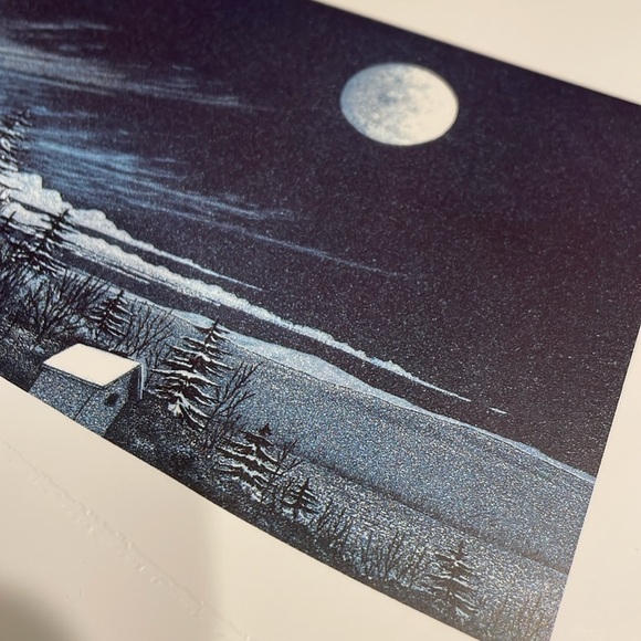 Sebastián Graphics “Night Watch m” black & white textured print w/ subtle color - Picture 5 of 6